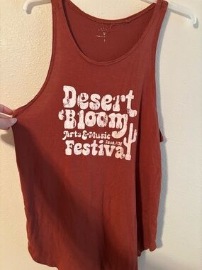 Grayson Threads Rust Red Desert Bloom Festival Graphic Tank